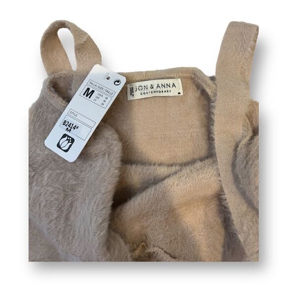 Jon & Anna Fuzzy Cropped Top Size Medium - Picture 2 of 5